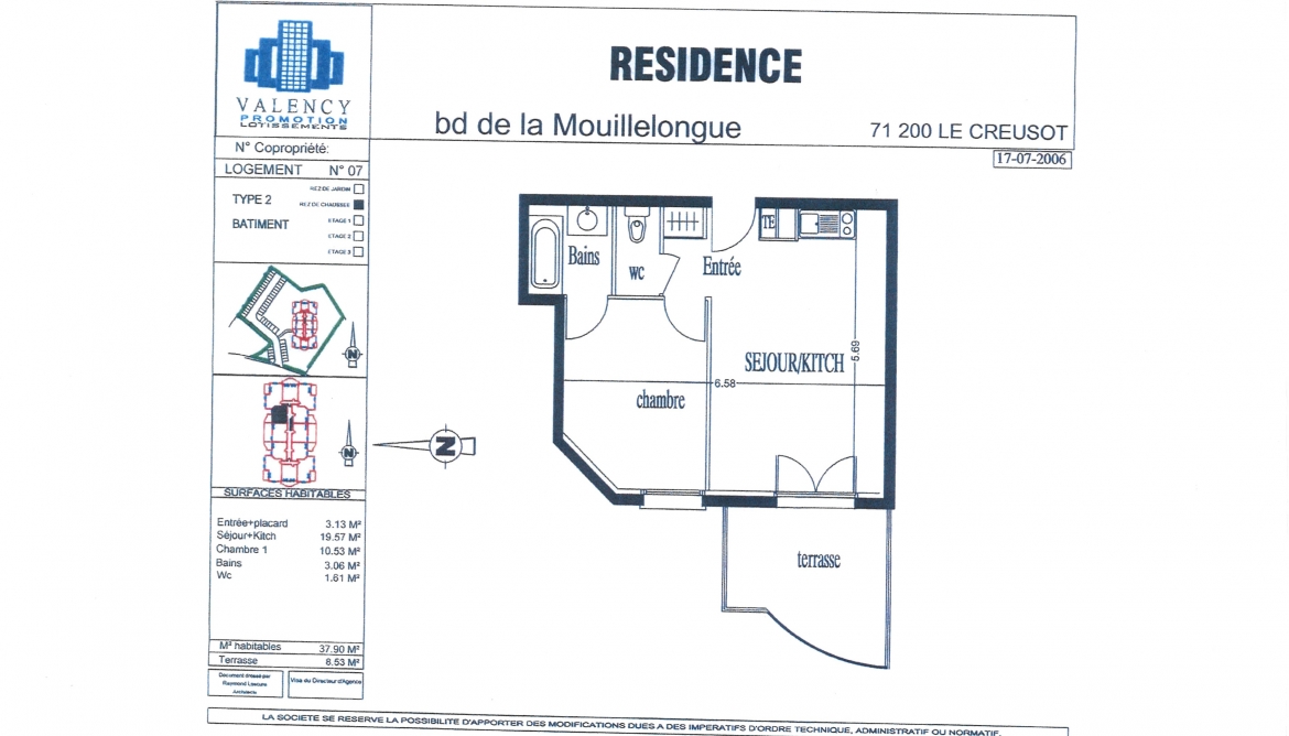 Plan du lot